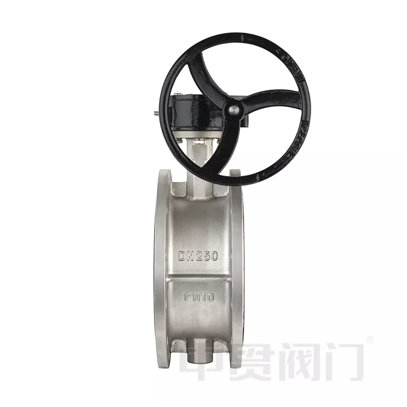 Rustfritt stål flens sommerfuglventiler